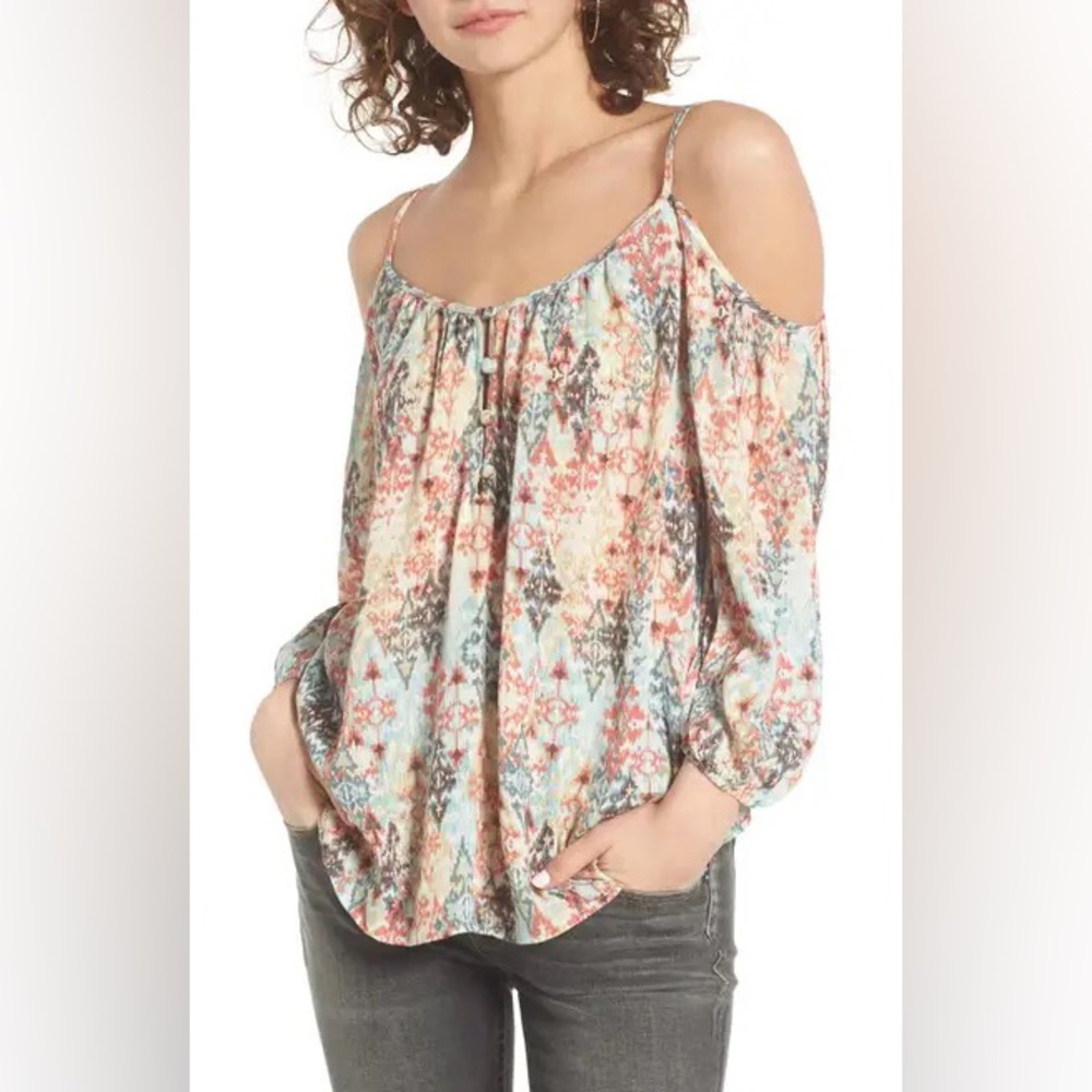 BP. Print Off The Shoulder Top Sz XS
